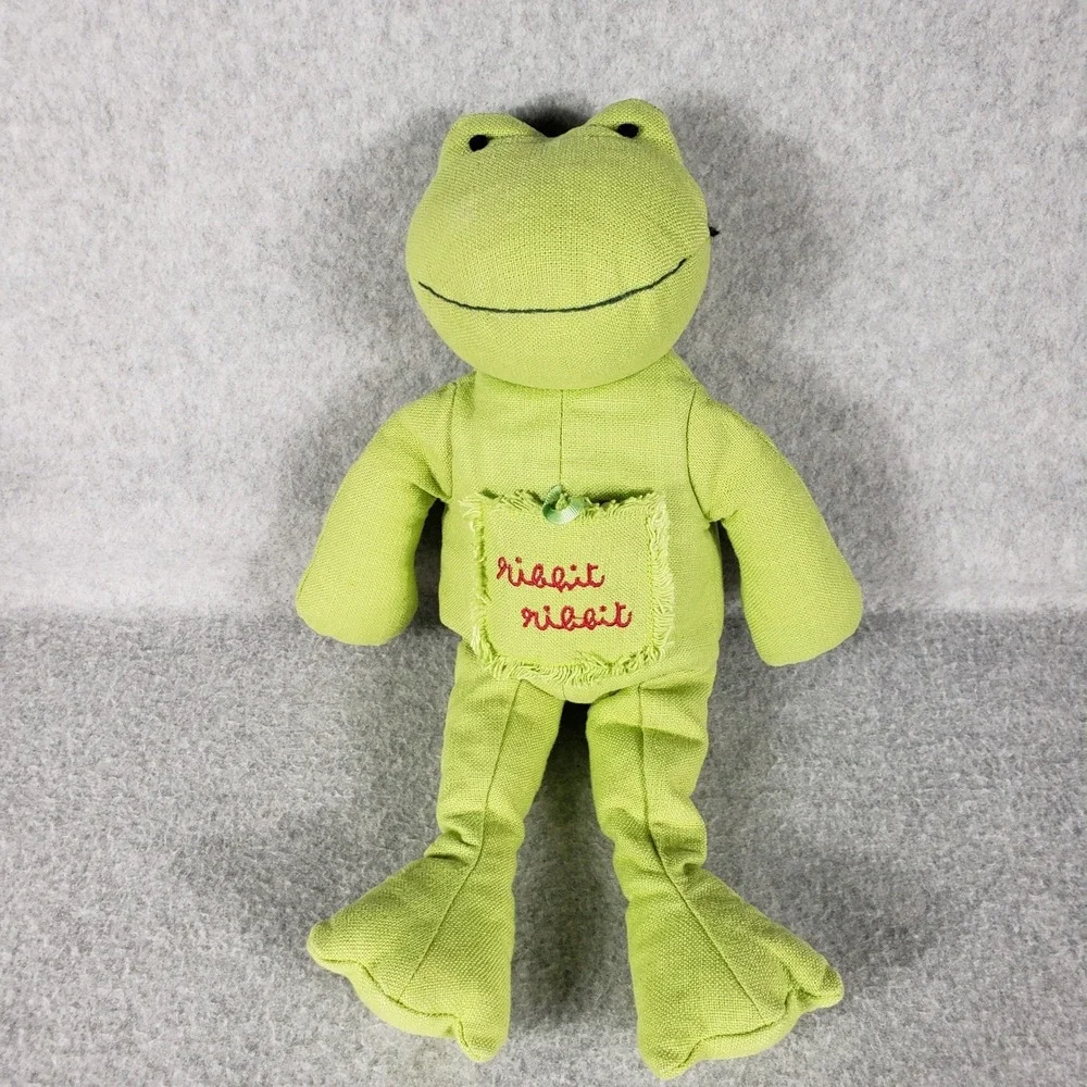 Pottery Barn‎ Kid Alphabet  Nursery Frog Plush Toy Ribbit Ribbit Stuffed Animal